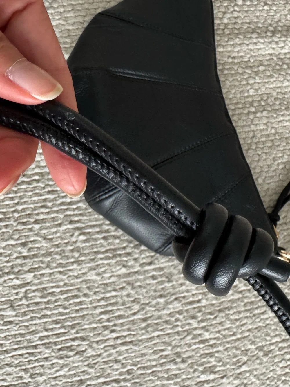 Genuine Leather Crescent Crossbody Bag